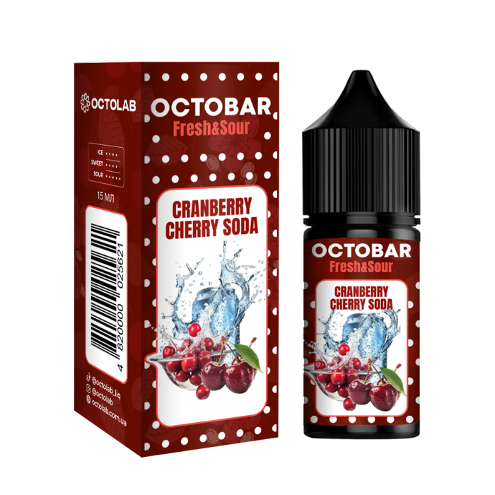 Набор для самозамеса Octobar Fresh & Sour Cranberry Cherry Soda 30 мл